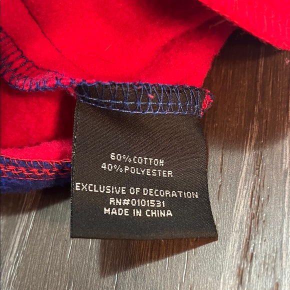 Marvel Adult 2X Superhero Hoodie - Blue, Red, White with beaded necklace. - Picture 8 of 9